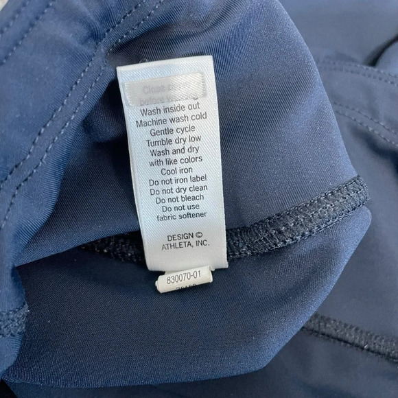 Athleta Women’s Aura Sonar Capri Mesh Leggings in Navy Blue Size XS - Picture 14 of 15